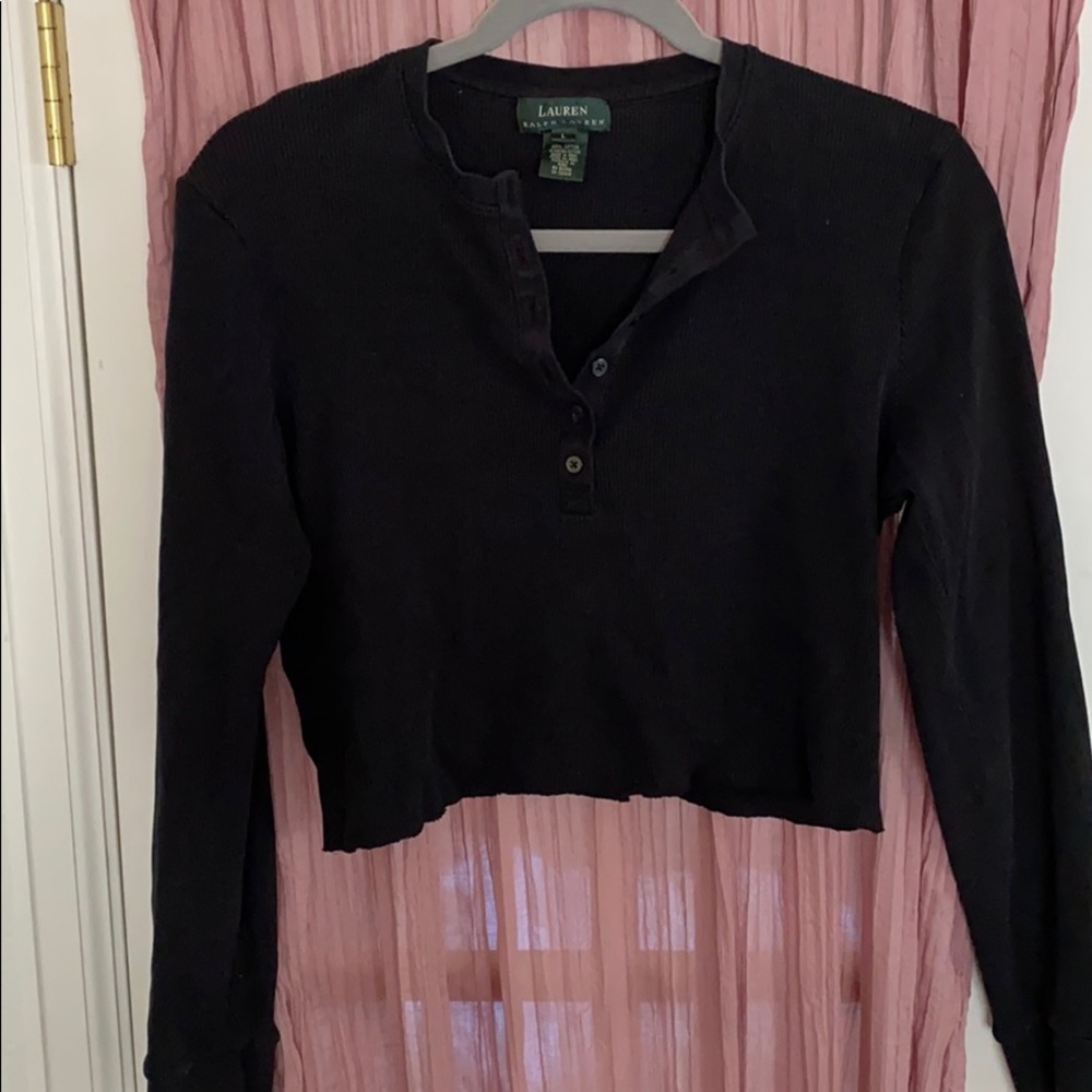 Vintage Ralph Lauren Thermal Cropped Top